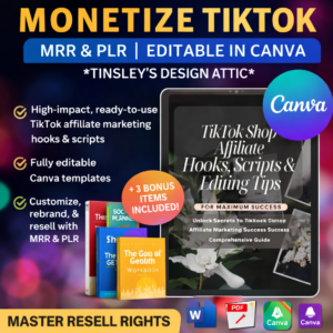TikTok Shop Affiliate Hooks and Scripts | Monetize TikTok | MRR & PLR | 2025