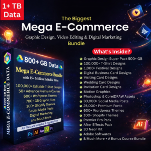The ultimate mega bundle to power your e-commerce success: design, video, and digital marketing in one