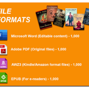 1000 timeless classic & famous novels in digital format with PLR 100% copyright free