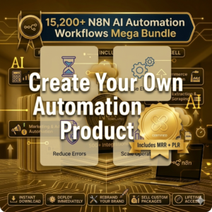 15,200+ N8N AI Automation Workflows Mega Bundle, PLR + MRR Rights