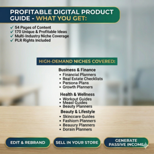 Digital Product Ideas PLR Ebook | Canva Editable Template, Online Business Guide, Passive Income, Resell Rights, Make Money Online