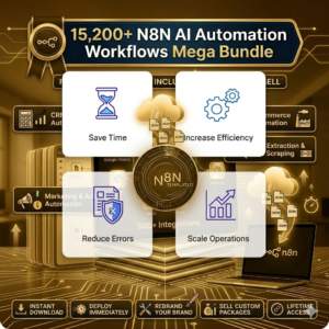 15,200+ N8N AI Automation Workflows Mega Bundle, PLR + MRR Rights